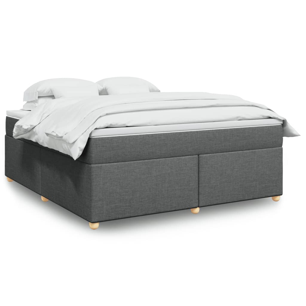 Boxspringbett mit Matratze Hellgrau 80x200 cm Stoff