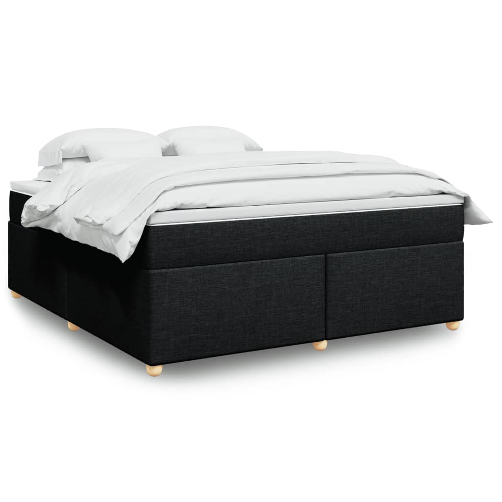 Boxspringbett mit Matratze Hellgrau 80x200 cm Stoff
