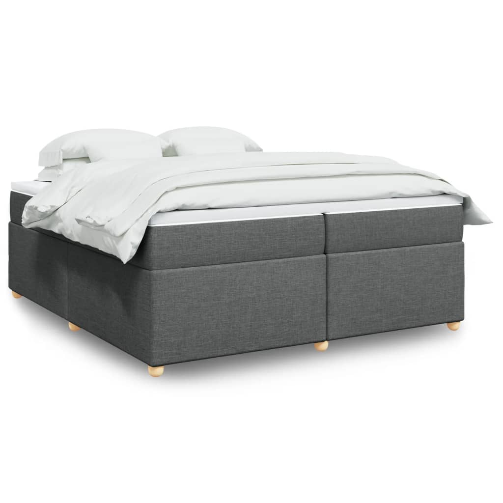 Boxspringbett mit Matratze Hellgrau 80x200 cm Stoff