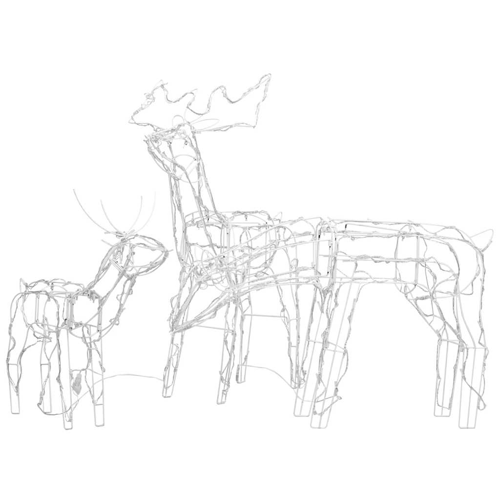 vidaXL 3-tlg. LED-Rentiere Set Weihnachtsdeko 229 LEDs