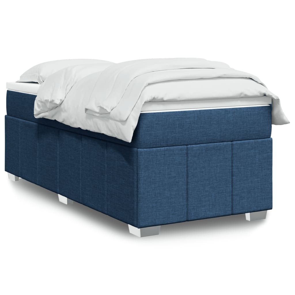 Boxspringbett mit Matratze Hellgrau 80x200 cm Stoff