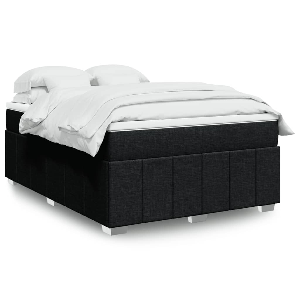 Boxspringbett mit Matratze Hellgrau 80x200 cm Stoff