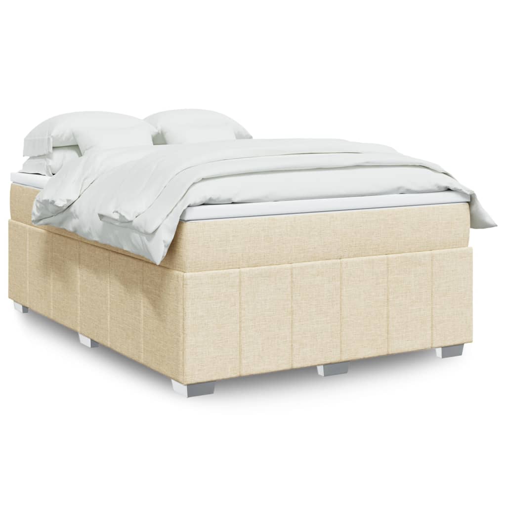 Boxspringbett mit Matratze Hellgrau 80x200 cm Stoff