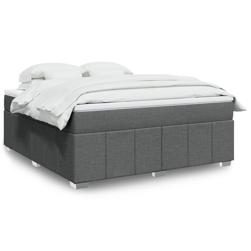 Boxspringbett mit Matratze Hellgrau 80x200 cm Stoff