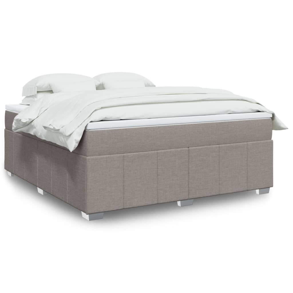 Boxspringbett mit Matratze Hellgrau 80x200 cm Stoff