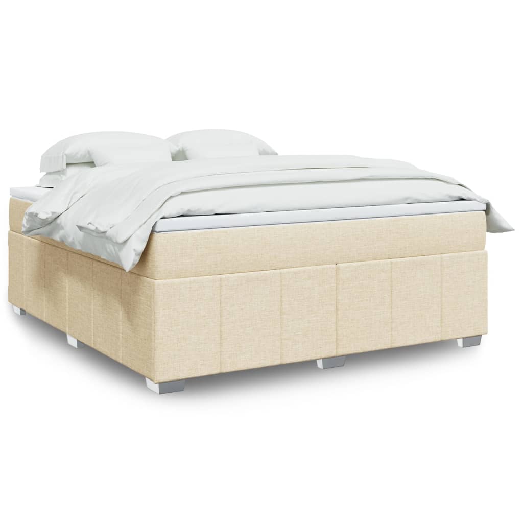 Boxspringbett mit Matratze Hellgrau 80x200 cm Stoff