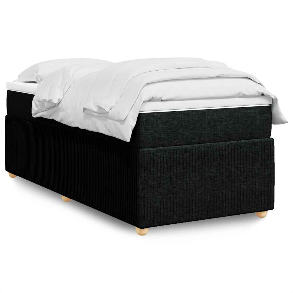 Boxspringbett mit Matratze Hellgrau 80x200 cm Stoff