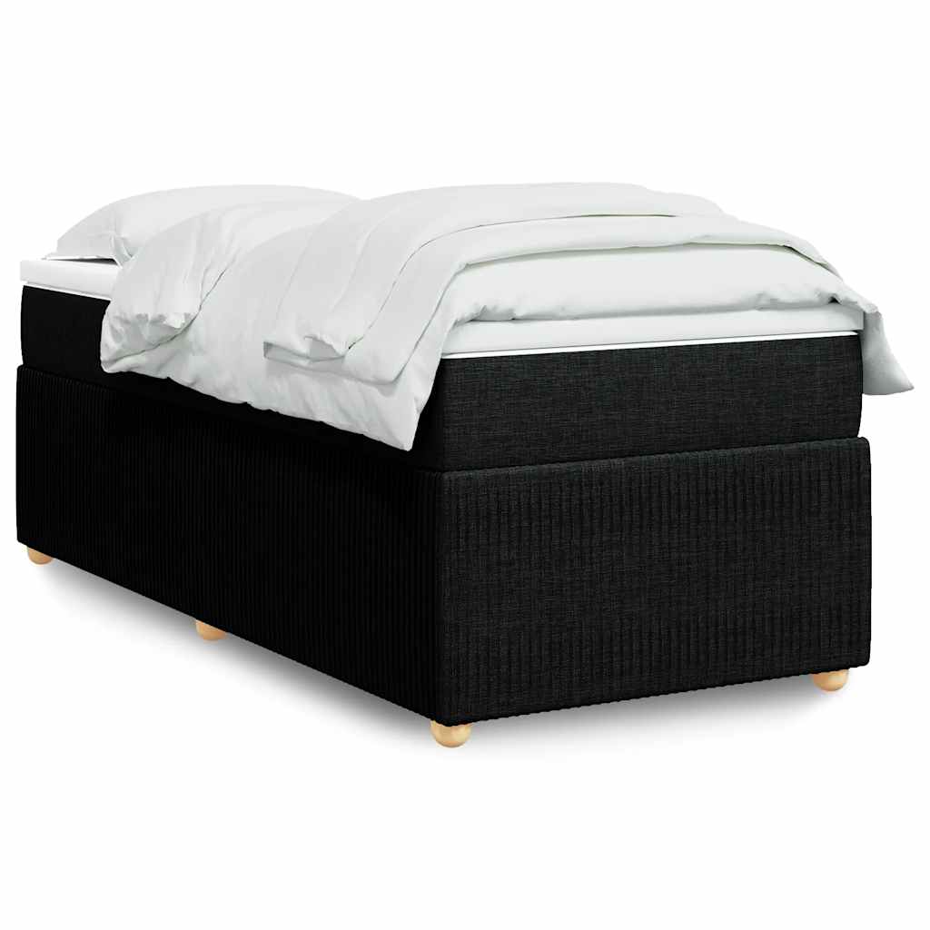 Boxspringbett mit Matratze Hellgrau 80x200 cm Stoff