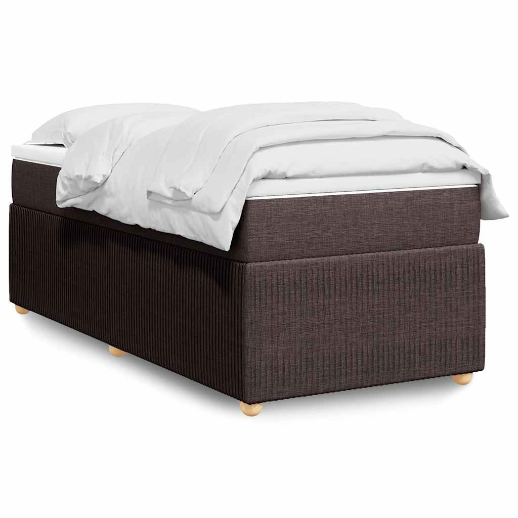Boxspringbett mit Matratze Hellgrau 80x200 cm Stoff