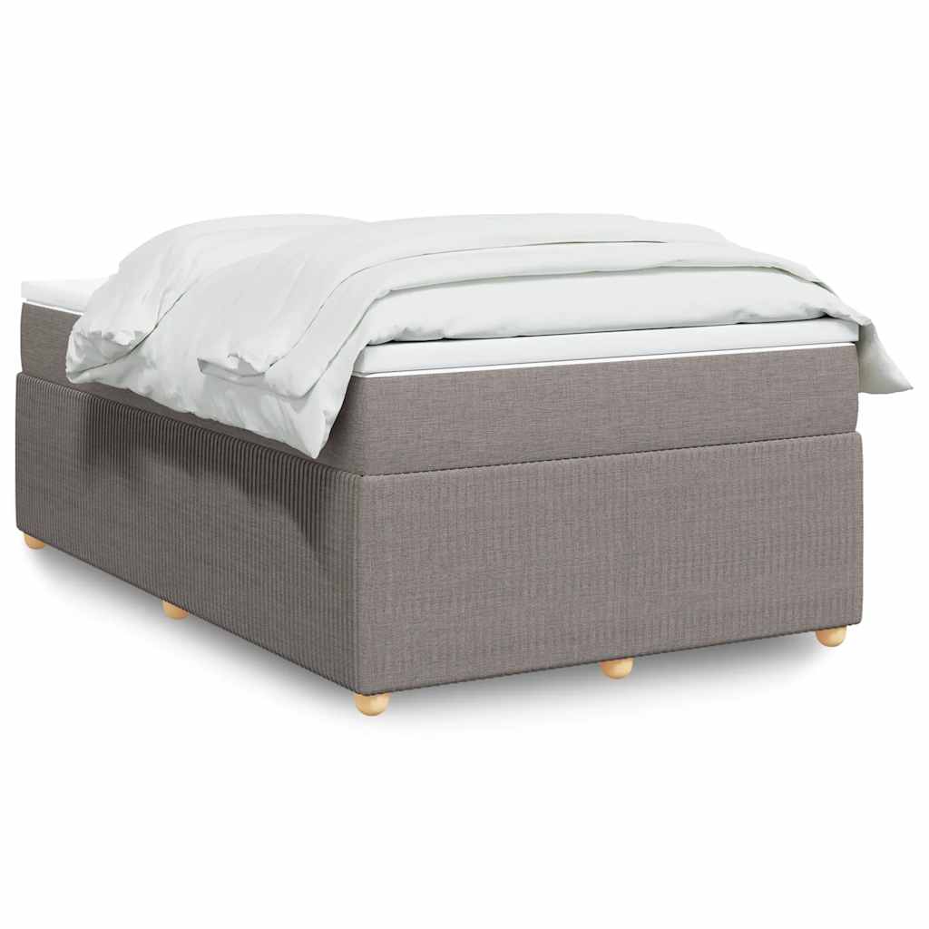Boxspringbett mit Matratze Hellgrau 80x200 cm Stoff