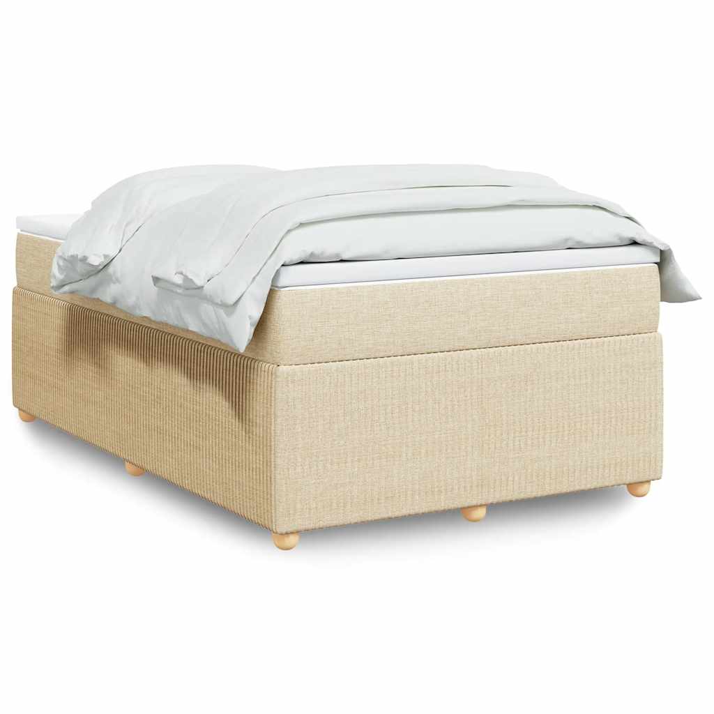 Boxspringbett mit Matratze Hellgrau 80x200 cm Stoff