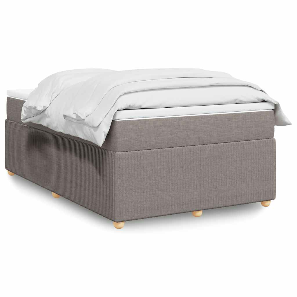 Boxspringbett mit Matratze Hellgrau 80x200 cm Stoff