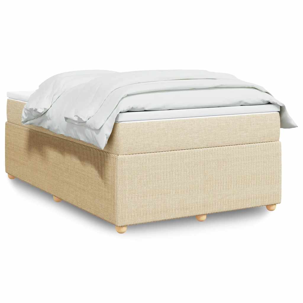 Boxspringbett mit Matratze Hellgrau 80x200 cm Stoff