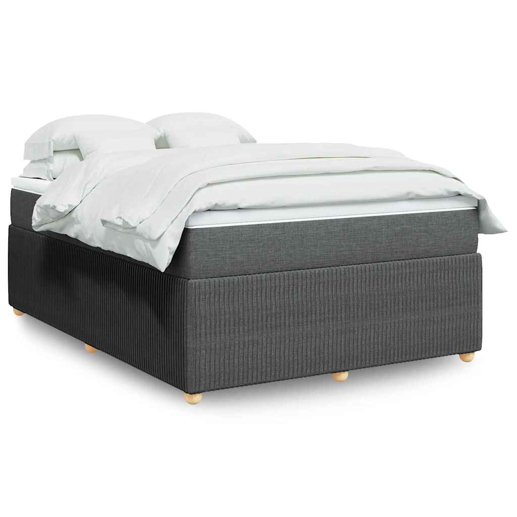 Boxspringbett mit Matratze Hellgrau 80x200 cm Stoff