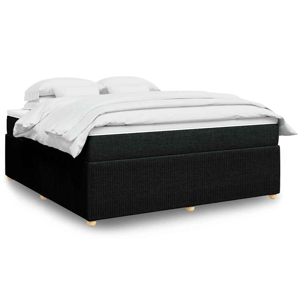 Boxspringbett mit Matratze Hellgrau 80x200 cm Stoff