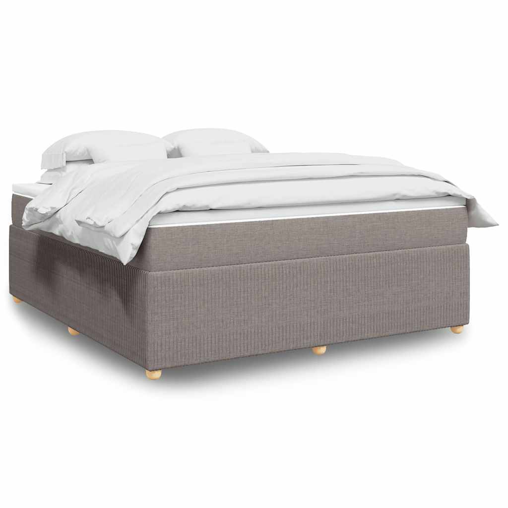 Boxspringbett mit Matratze Hellgrau 80x200 cm Stoff
