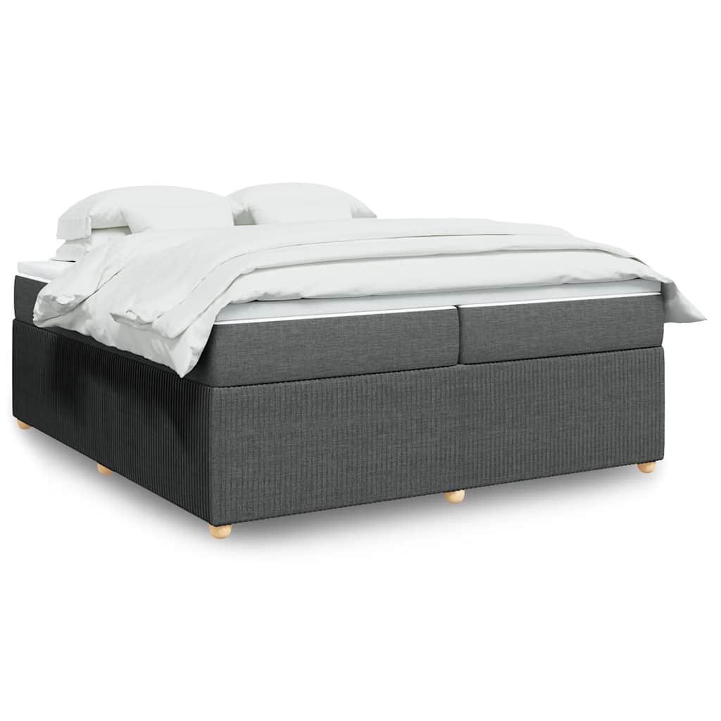 Boxspringbett mit Matratze Hellgrau 80x200 cm Stoff