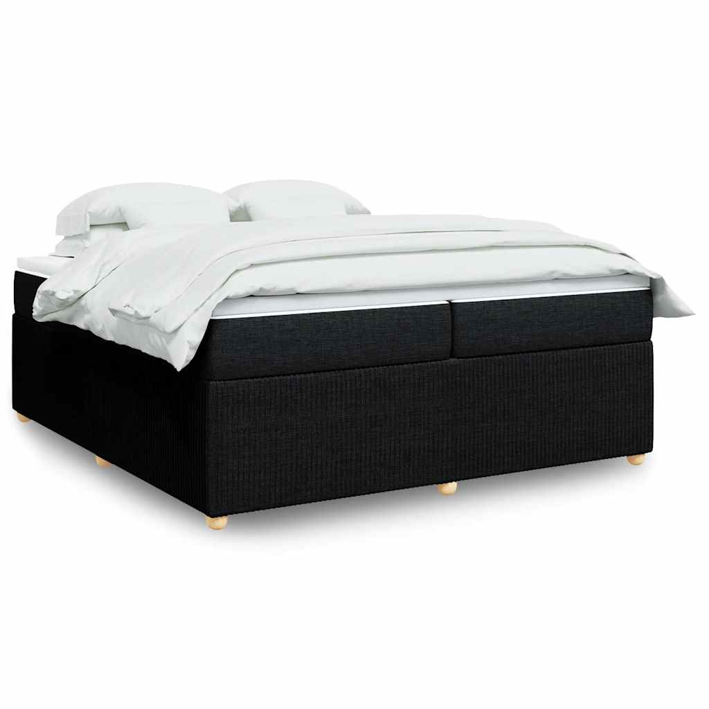 Boxspringbett mit Matratze Hellgrau 80x200 cm Stoff