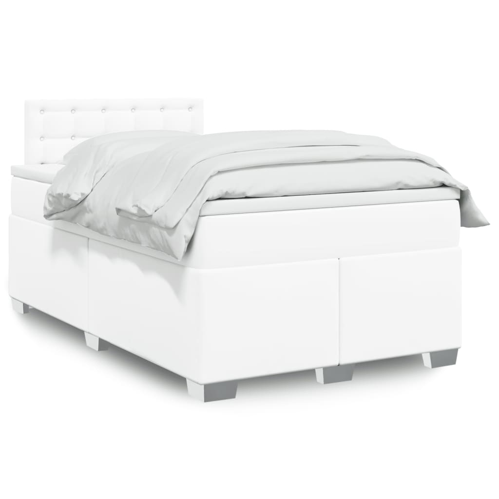 Boxspringbett mit Matratze Schwarz 80x200 cm Kunstleder