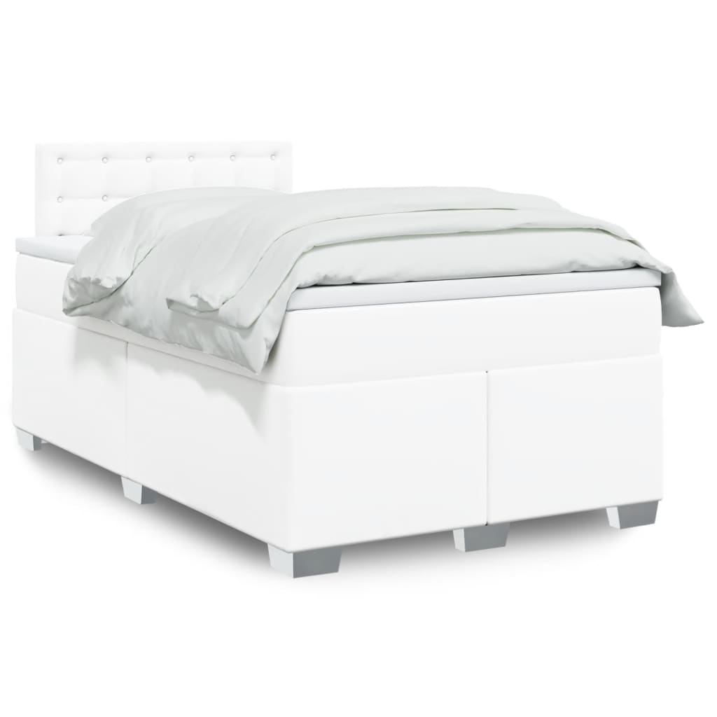 Boxspringbett mit Matratze Schwarz 80x200 cm Kunstleder