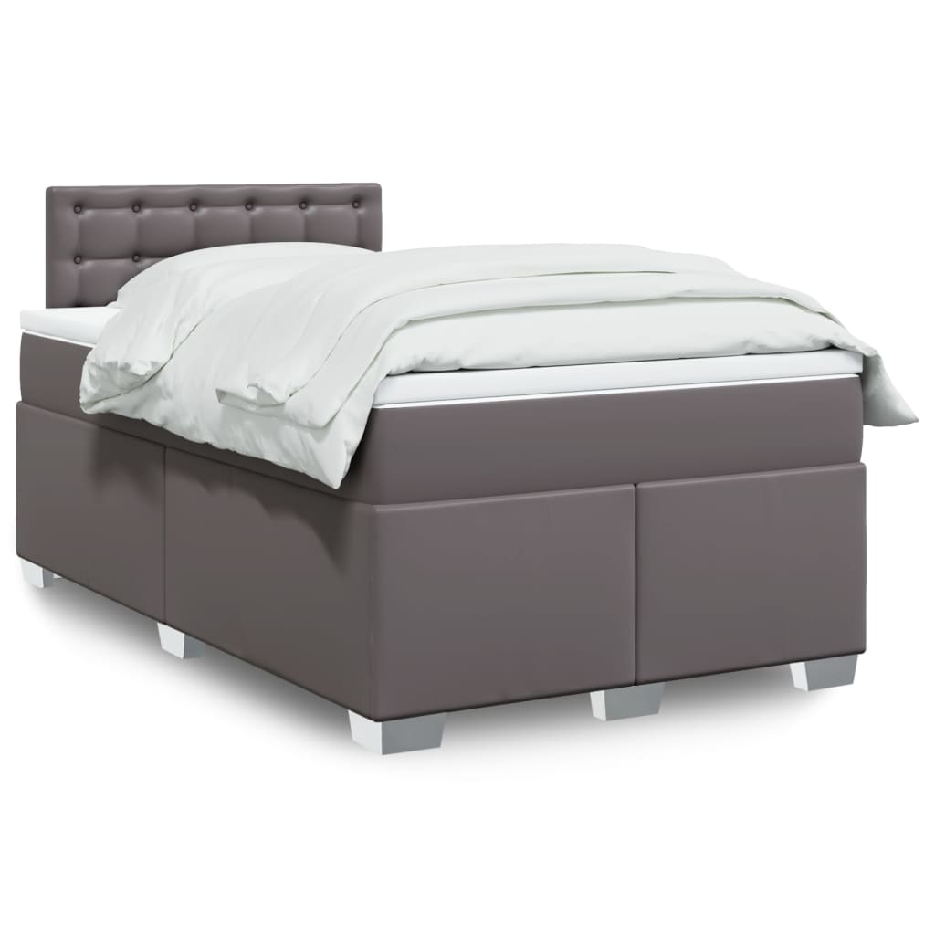Boxspringbett mit Matratze Schwarz 80x200 cm Kunstleder