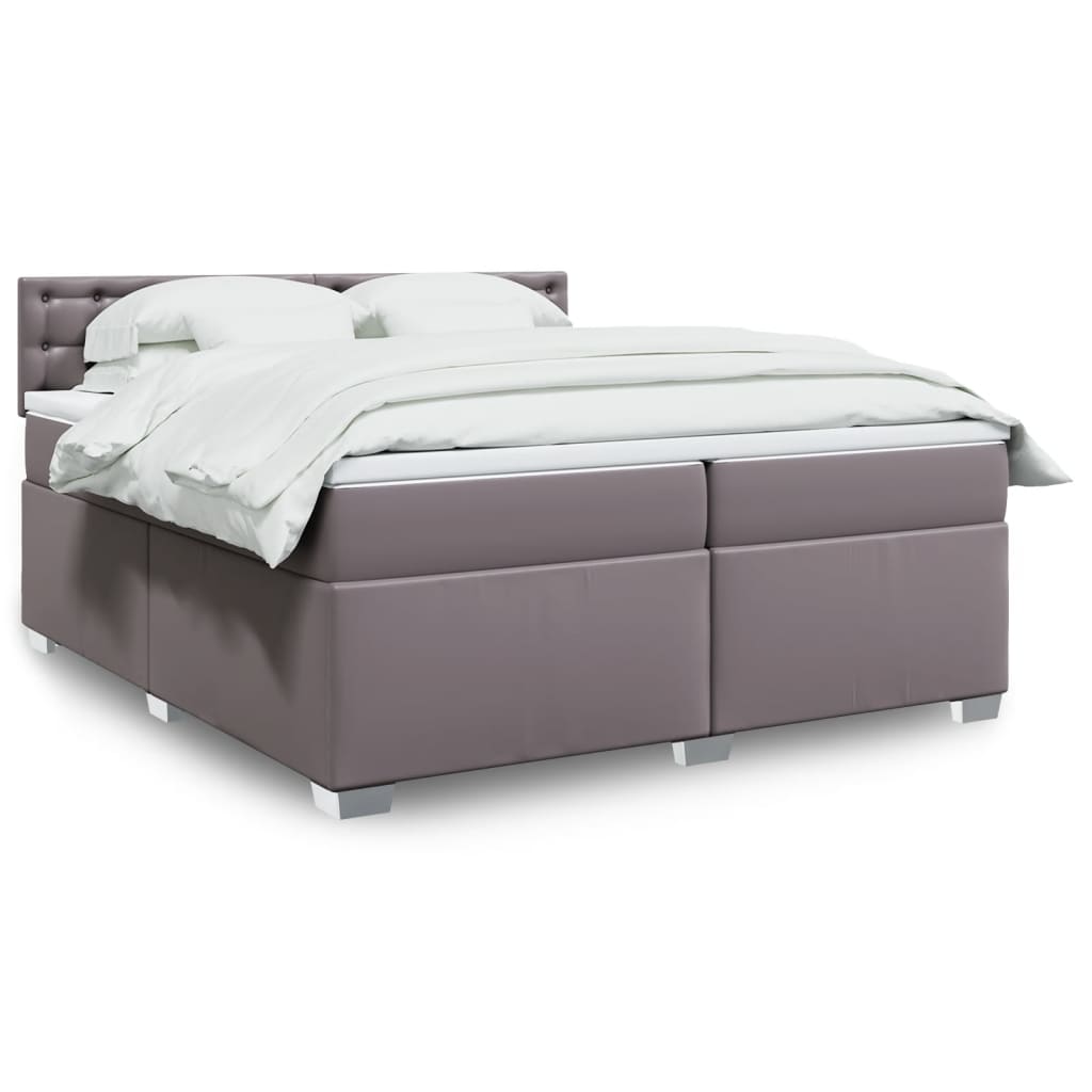 Boxspringbett mit Matratze Schwarz 80x200 cm Kunstleder