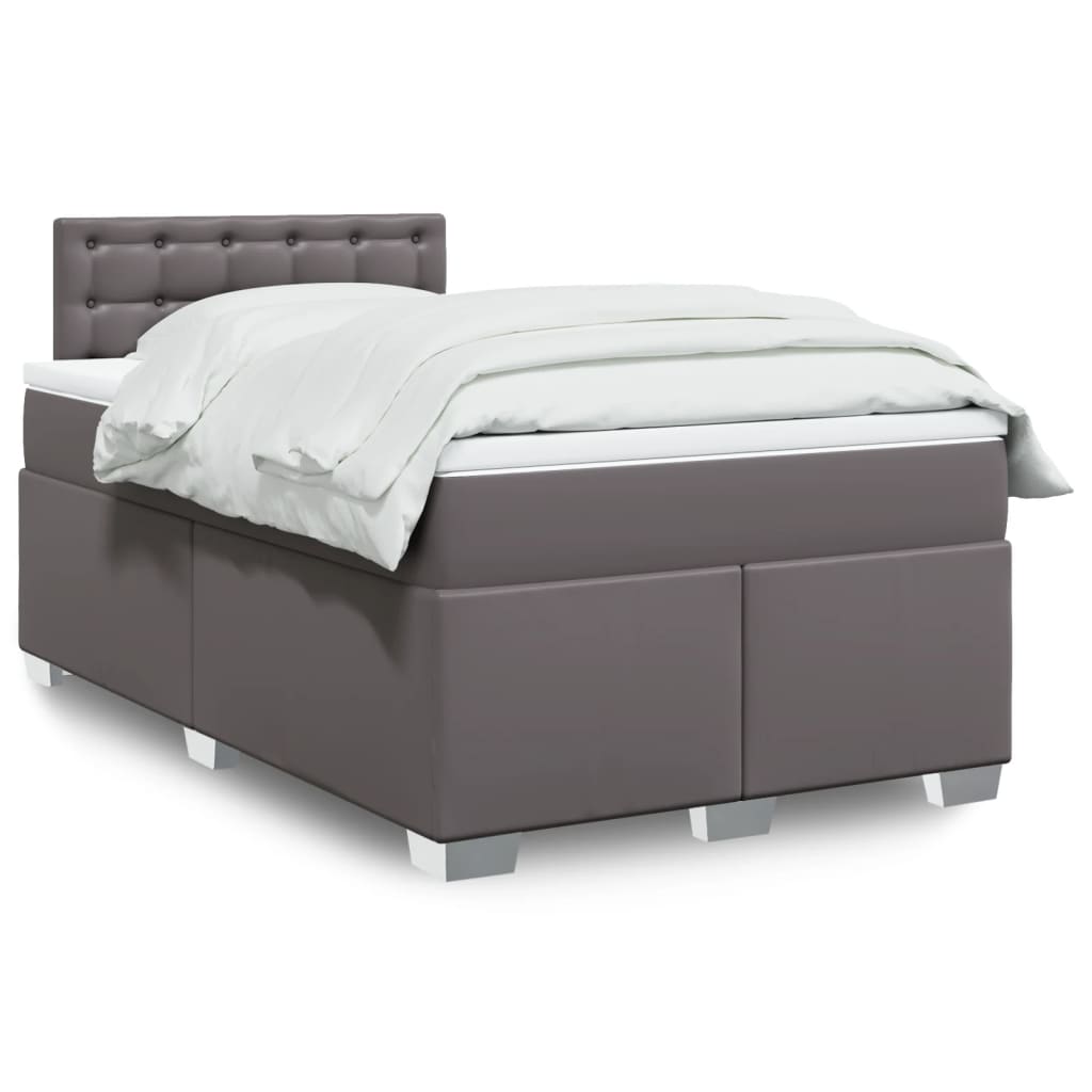 Boxspringbett mit Matratze Schwarz 80x200 cm Kunstleder