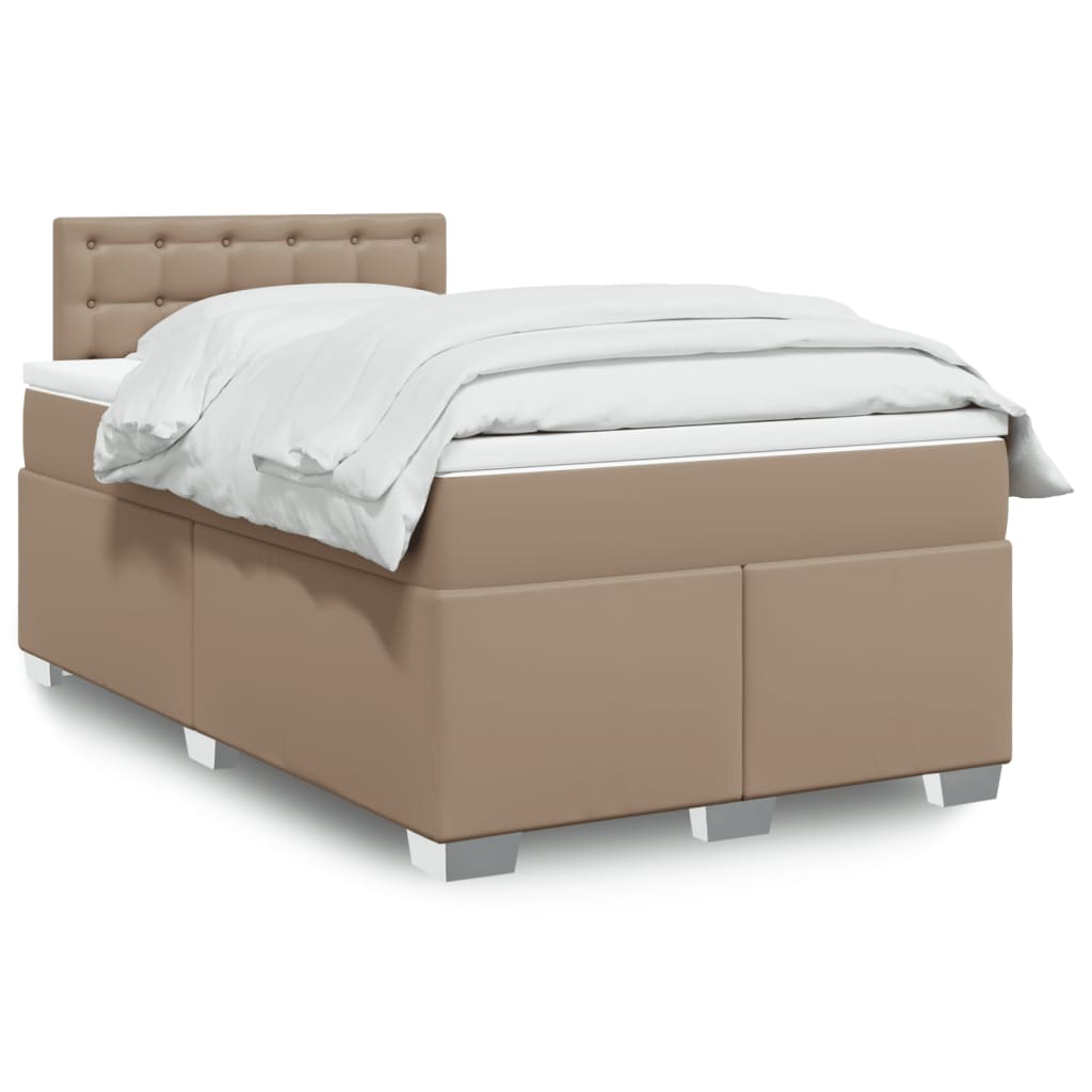 Boxspringbett mit Matratze Schwarz 80x200 cm Kunstleder