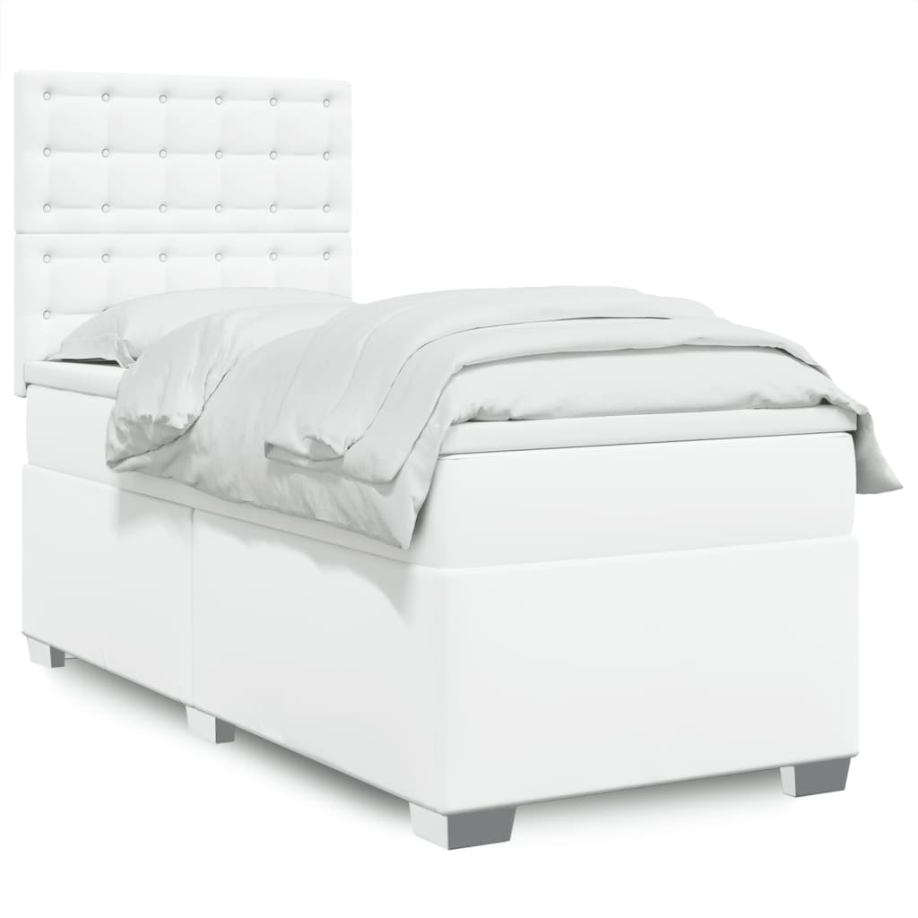 Boxspringbett mit Matratze Schwarz 80x200 cm Kunstleder