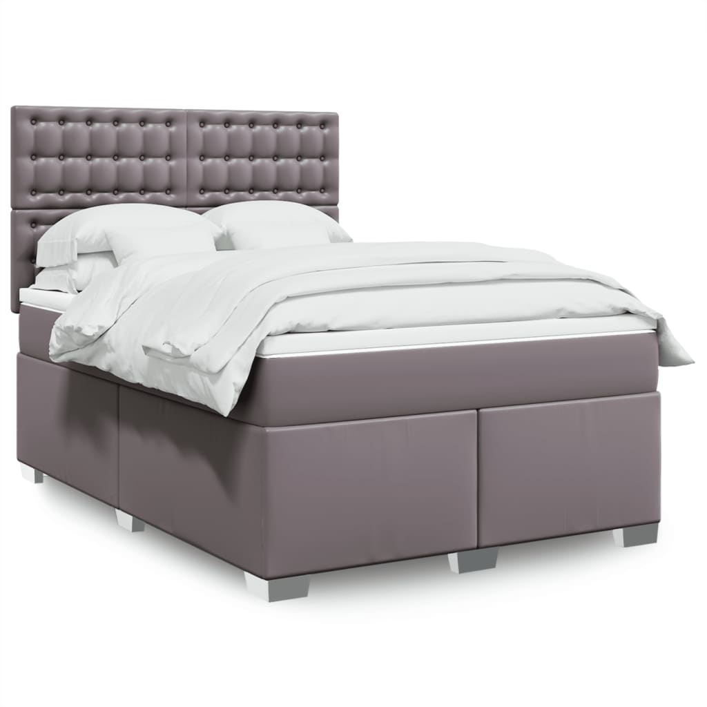 Boxspringbett mit Matratze Schwarz 80x200 cm Kunstleder