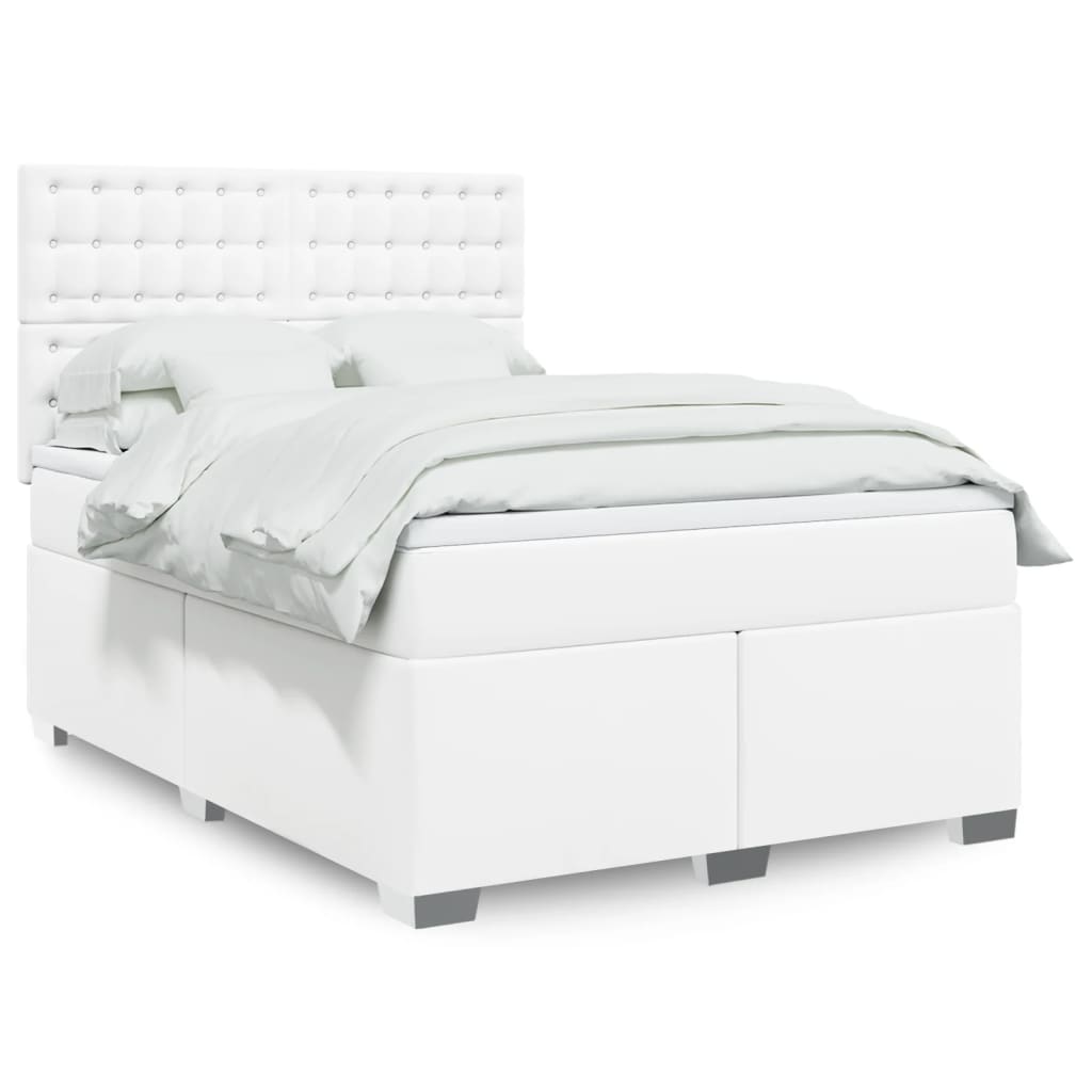 Boxspringbett mit Matratze Schwarz 80x200 cm Kunstleder