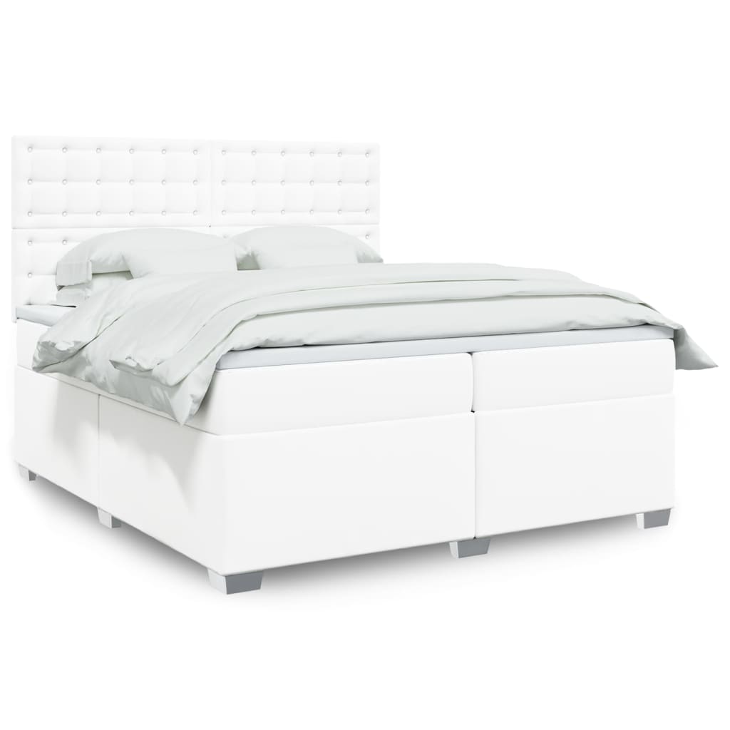 Boxspringbett mit Matratze Schwarz 80x200 cm Kunstleder