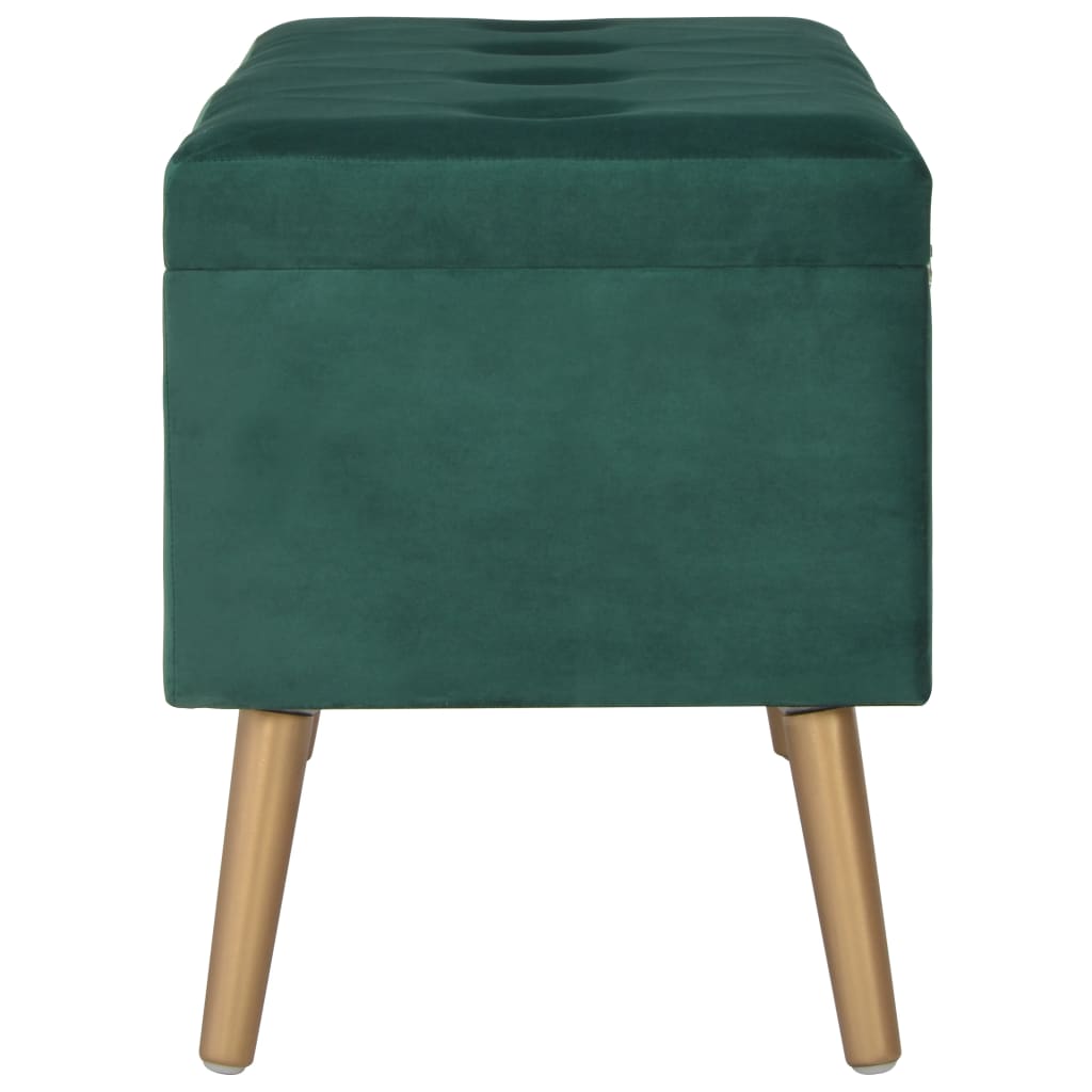 vidaXL Hocker mit Stauraum 3 Stk. Grün Samt