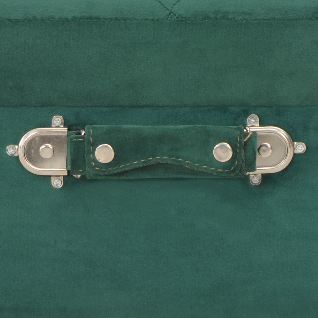 vidaXL Hocker mit Stauraum 3 Stk. Grün Samt