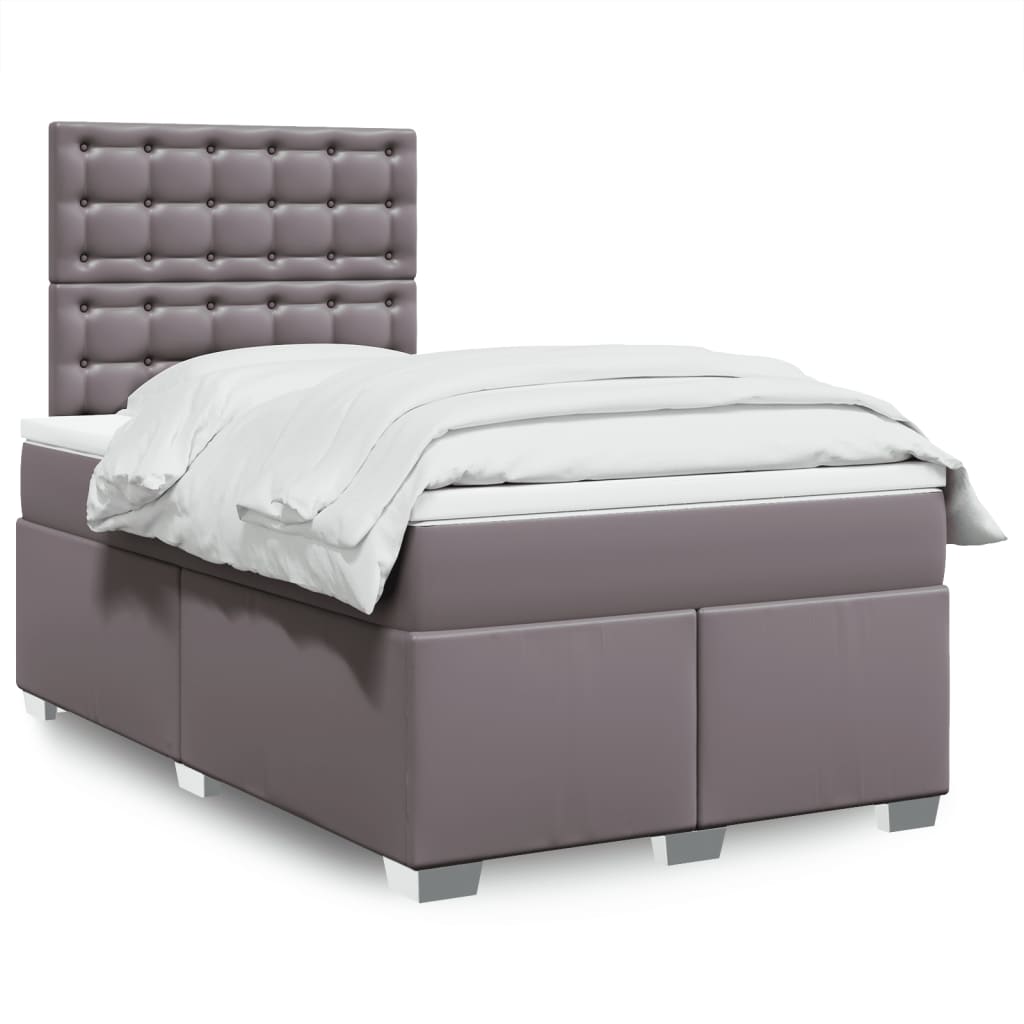 Boxspringbett mit Matratze Schwarz 80x200 cm Kunstleder