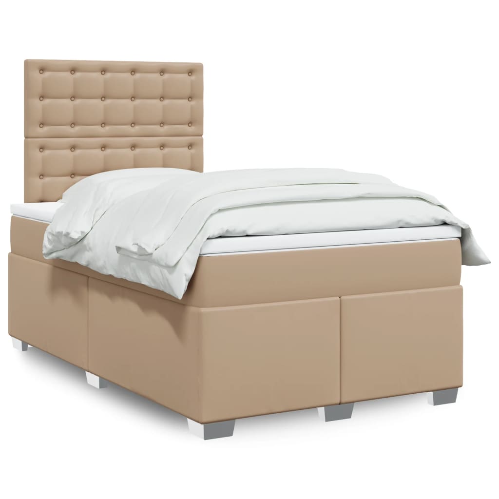 Boxspringbett mit Matratze Schwarz 80x200 cm Kunstleder