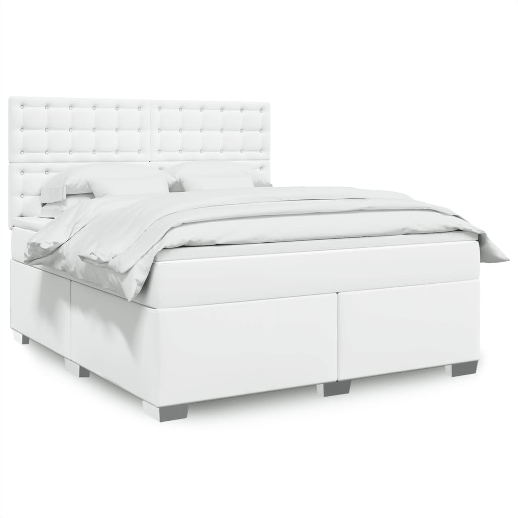 Boxspringbett mit Matratze Schwarz 80x200 cm Kunstleder