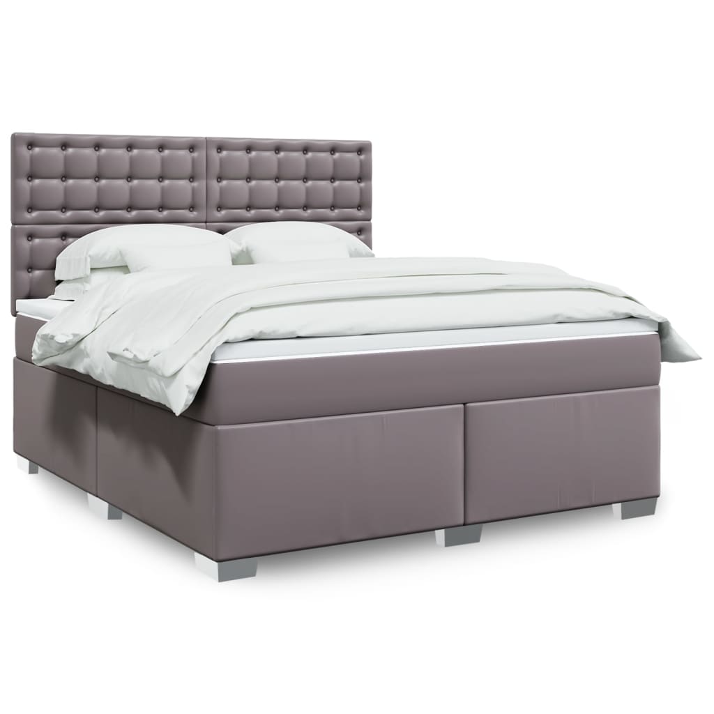 Boxspringbett mit Matratze Schwarz 80x200 cm Kunstleder