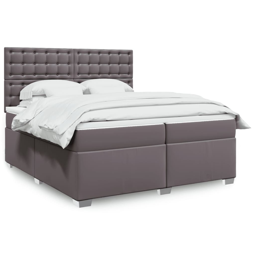 Boxspringbett mit Matratze Schwarz 80x200 cm Kunstleder