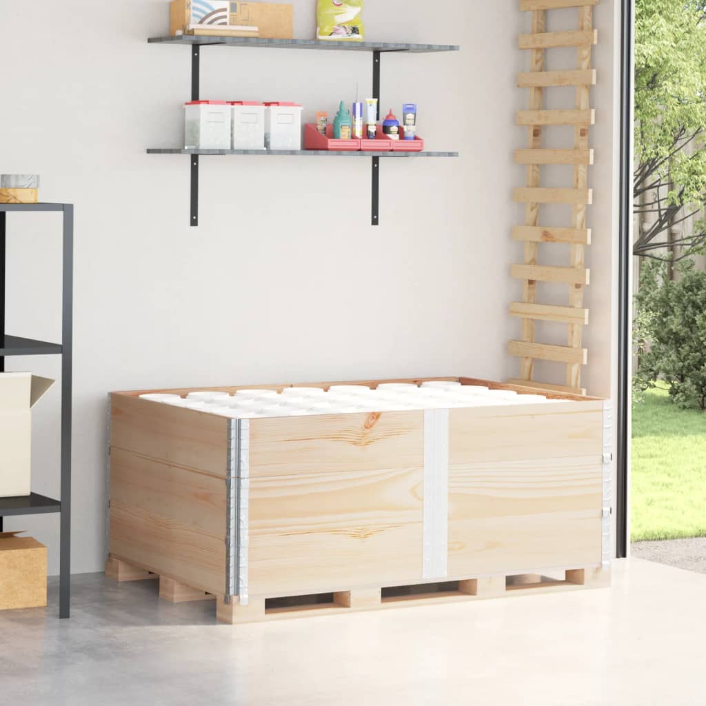 vidaXL Paletten-Aufsatzrahmen 60x80 cm Kiefer Massivholz