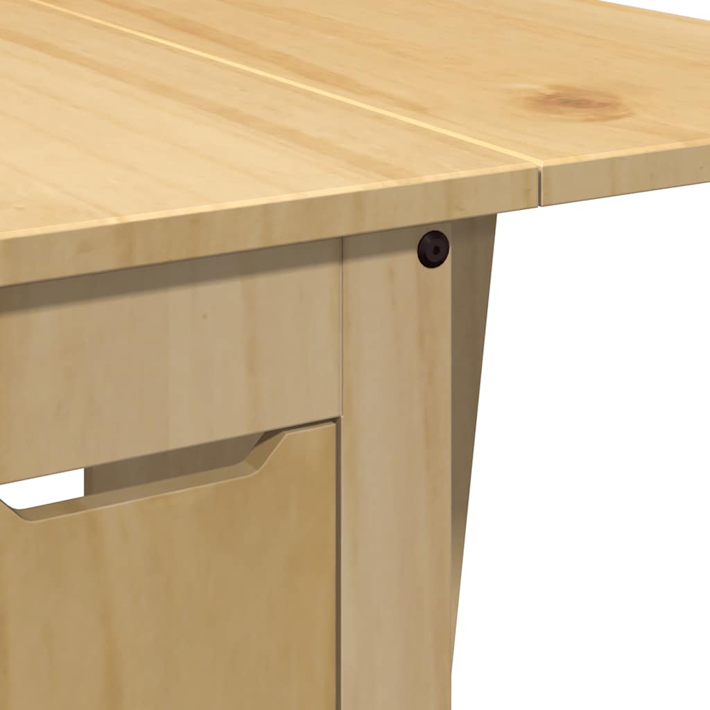 vidaXL 5-tlg. Butterfly-Esstisch-Set Corona Wachsbraun Kiefernholz