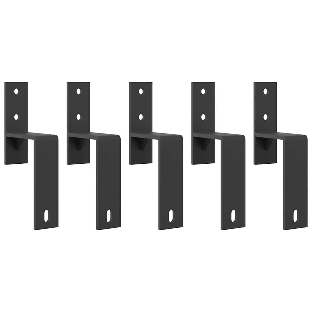 vidaXL Schiebetürbeschlag-Set 152,5 cm Stahl Schwarz