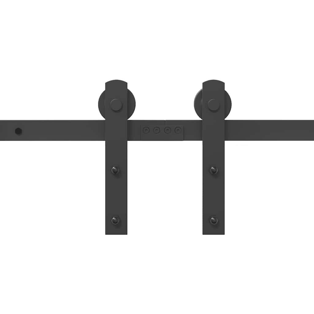 vidaXL Schiebetürbeschlag-Set 366 cm Stahl Schwarz
