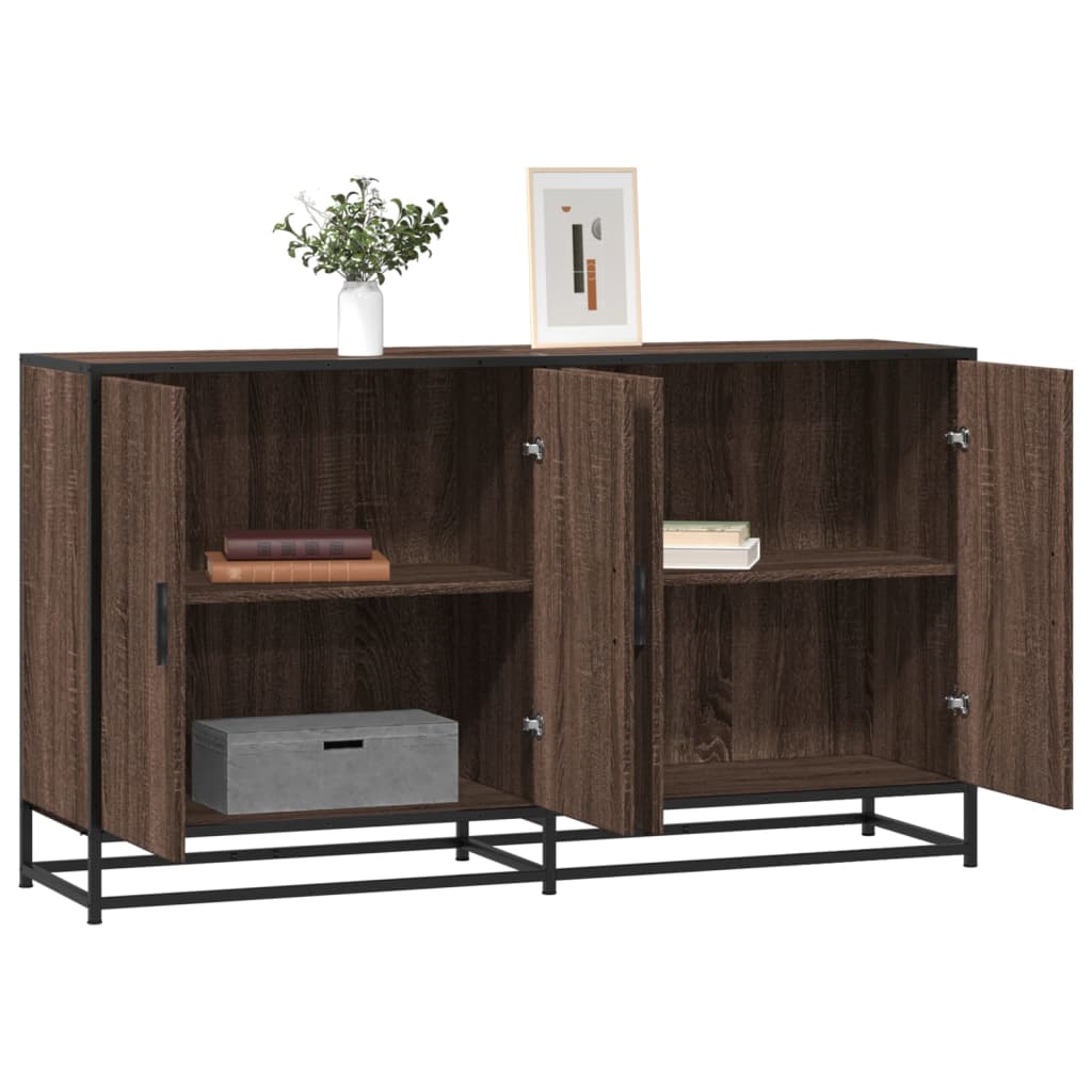 vidaXL Sideboard Schwarz 134x35x76 cm Holzwerkstoff