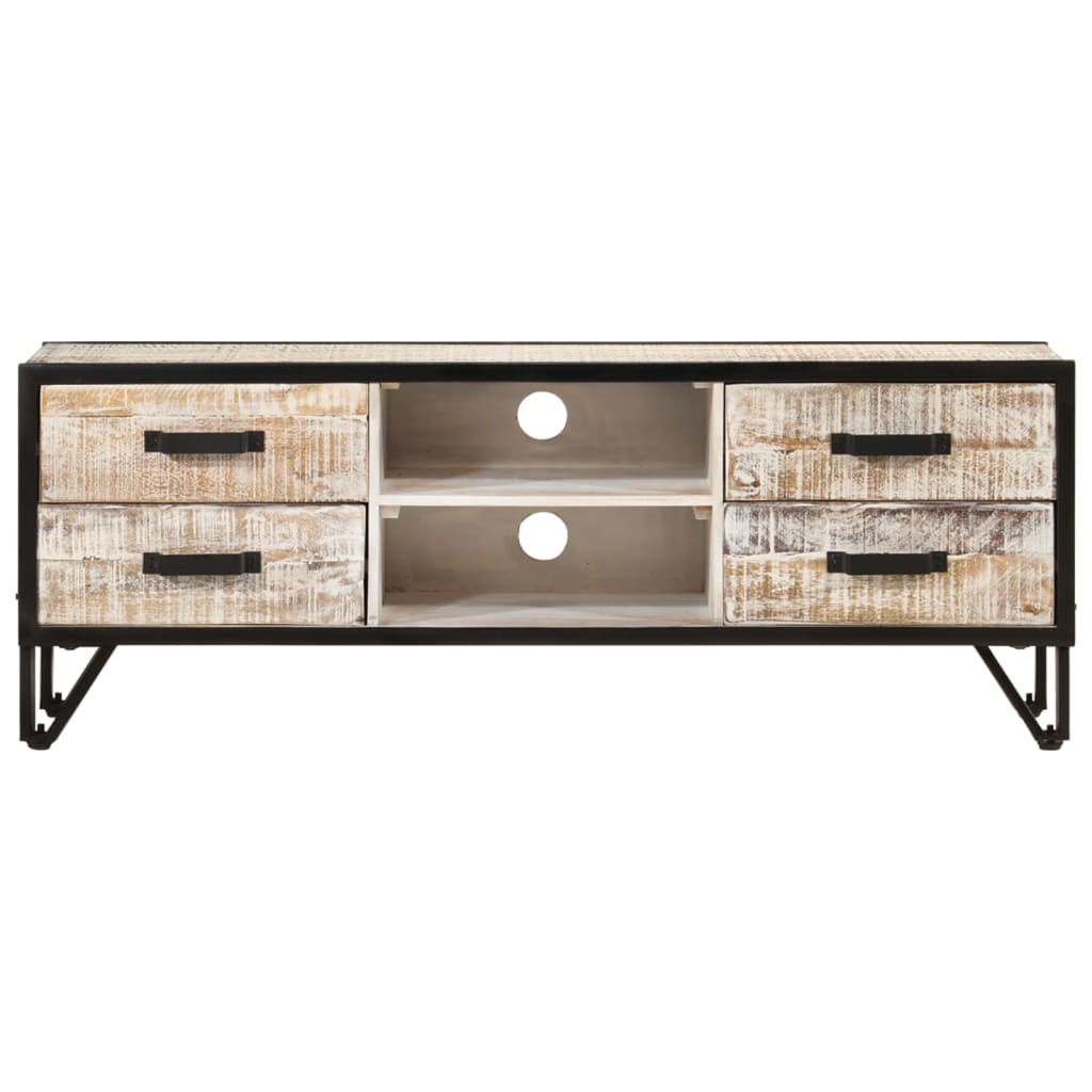 vidaXL TV-Schrank 110x30x41 cm Massivholz Akazie