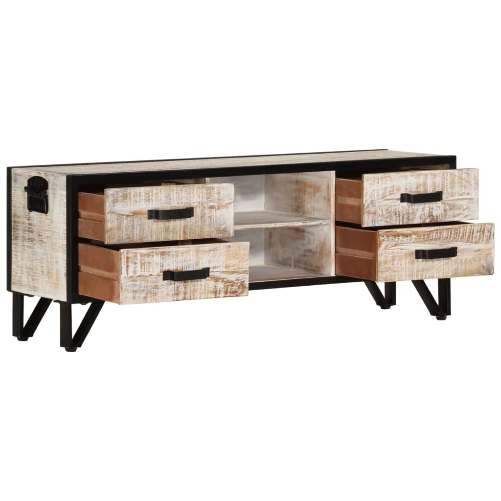 vidaXL TV-Schrank 110x30x41 cm Massivholz Akazie