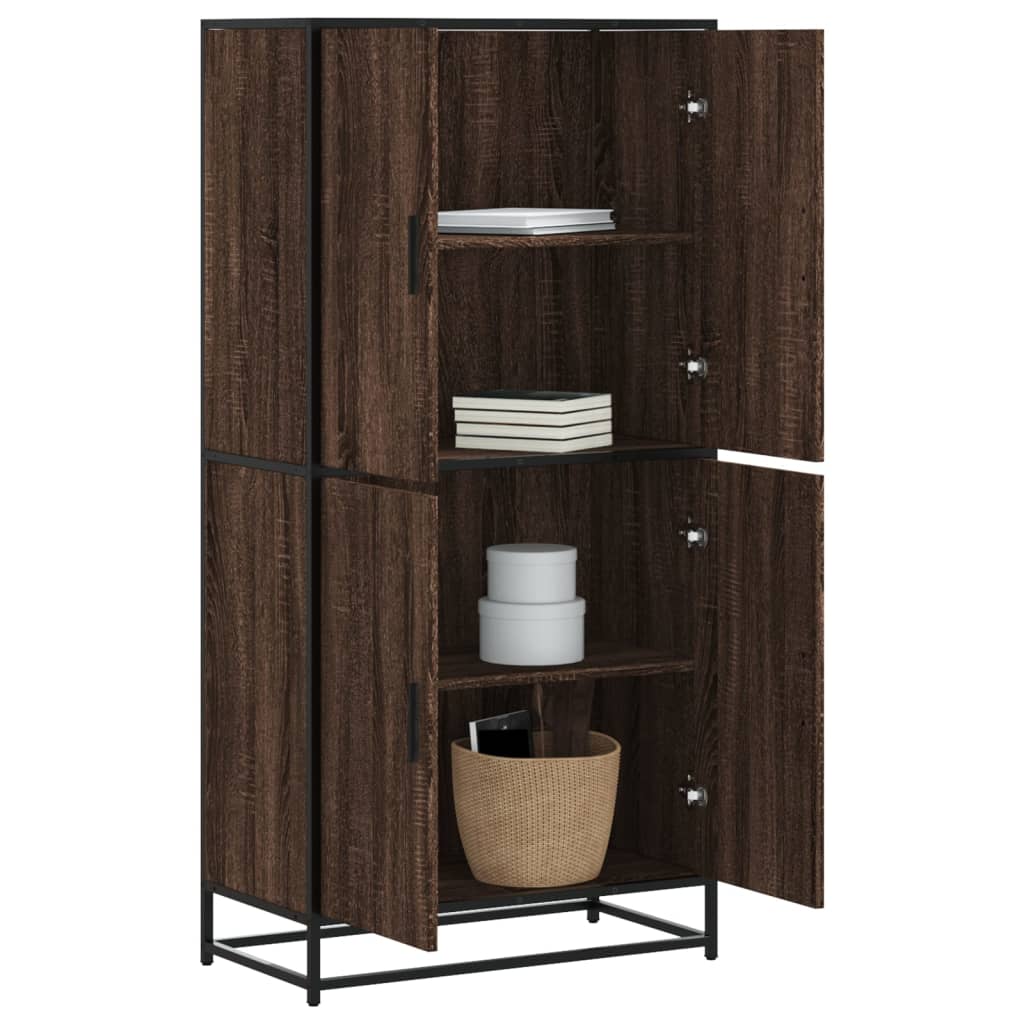 vidaXL Highboard Grau Sonoma 68x35x139 cm Holzwerkstoff