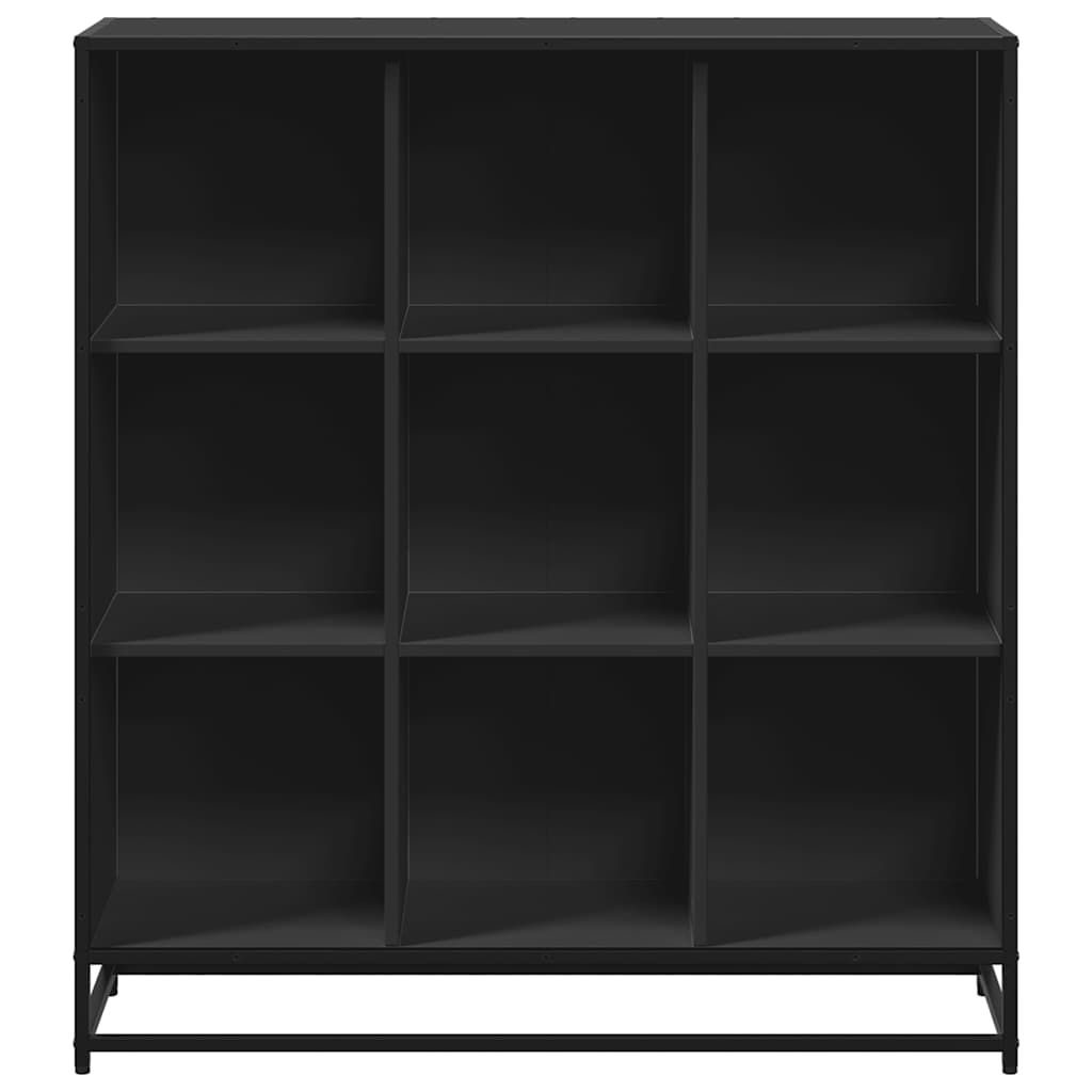vidaXL Bücherregal Schwarz 97,5x33x107,5 cm Holzwerkstoff und Metall