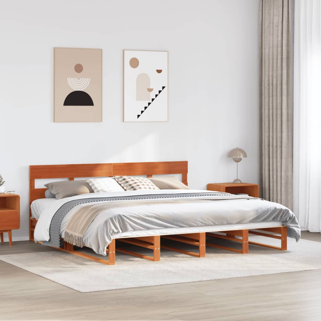 Massivholzbett ohne Matratze 120x200 cm Kiefernholz