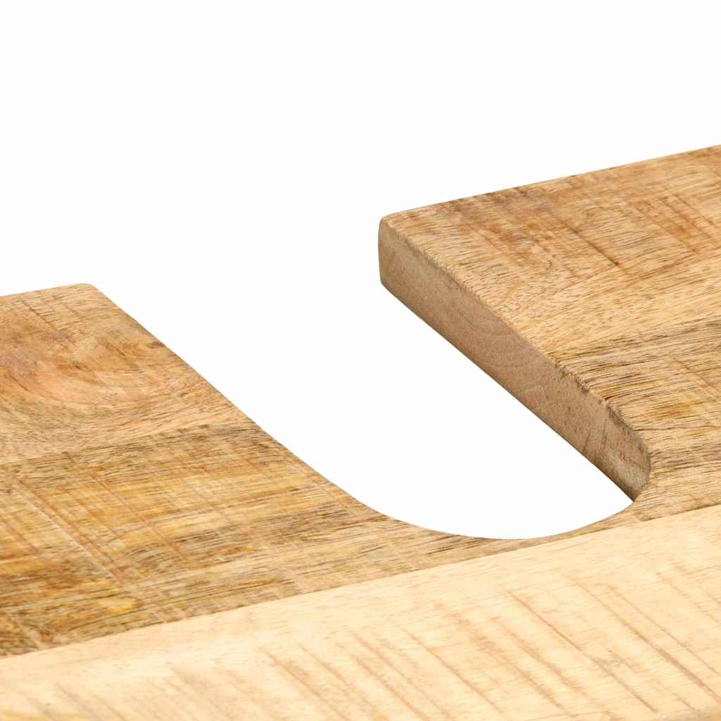 vidaXL Badezimmermöbel-Set 2 pcs Braun Massives rohes Mangoholz